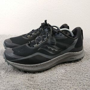 Saucony Peregrine 12 Womens Size 8 Trail Running Shoes Black Low Top Sneakers